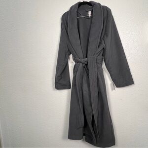 Auden Women's Gray Terry Robe 100%
Recycled Polyester Belted Size XL/XXL